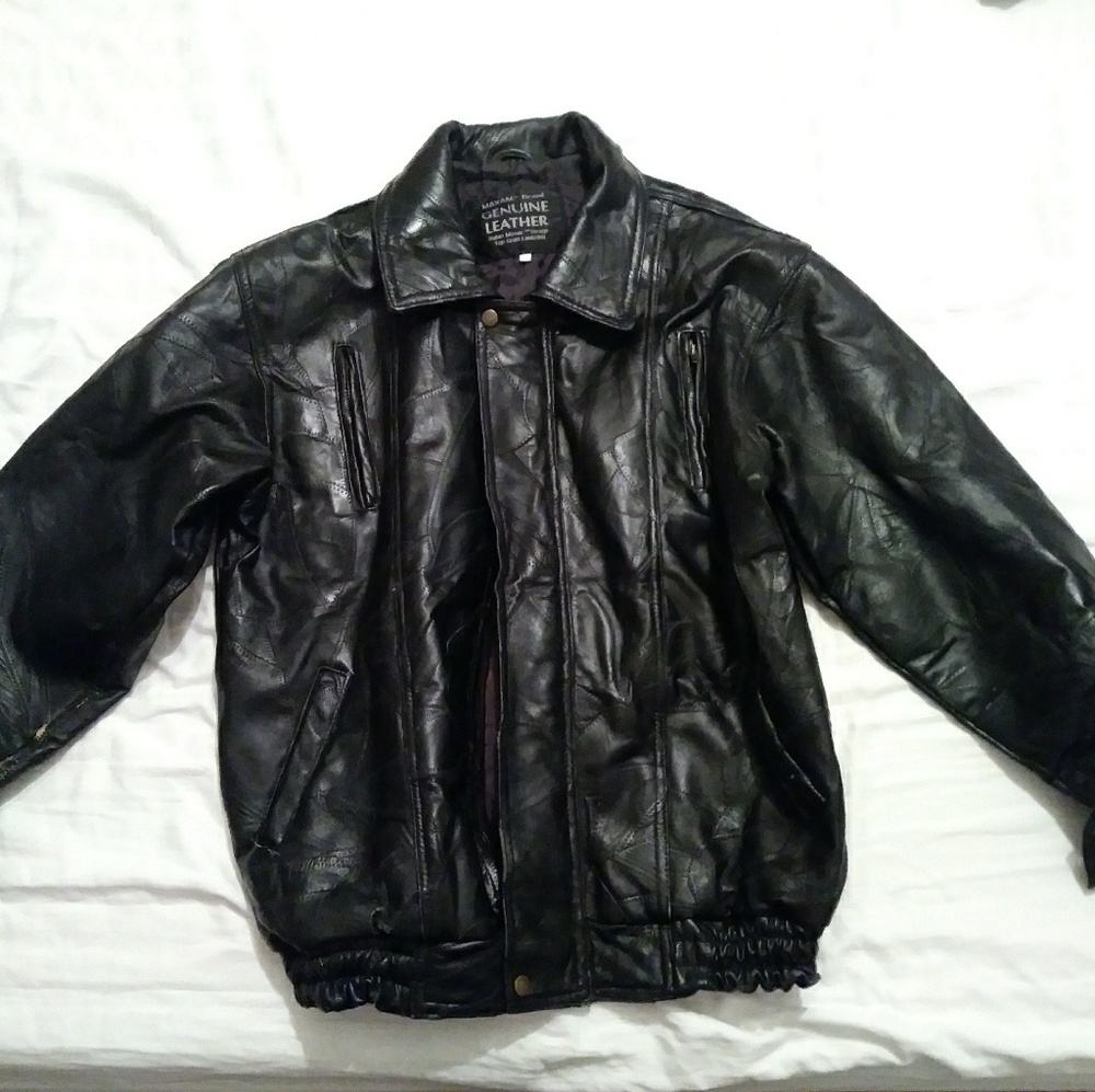 Maxam Genuine Leather black jacket